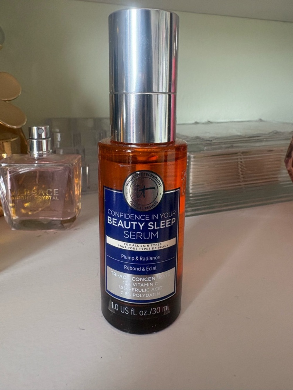 New it cosmetics Beauty Sleep Serum - Orange and Silver Bottle
